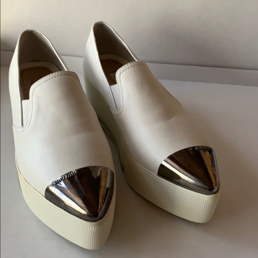 Miu Miu Platform Sneakers with Metallic toe Cap